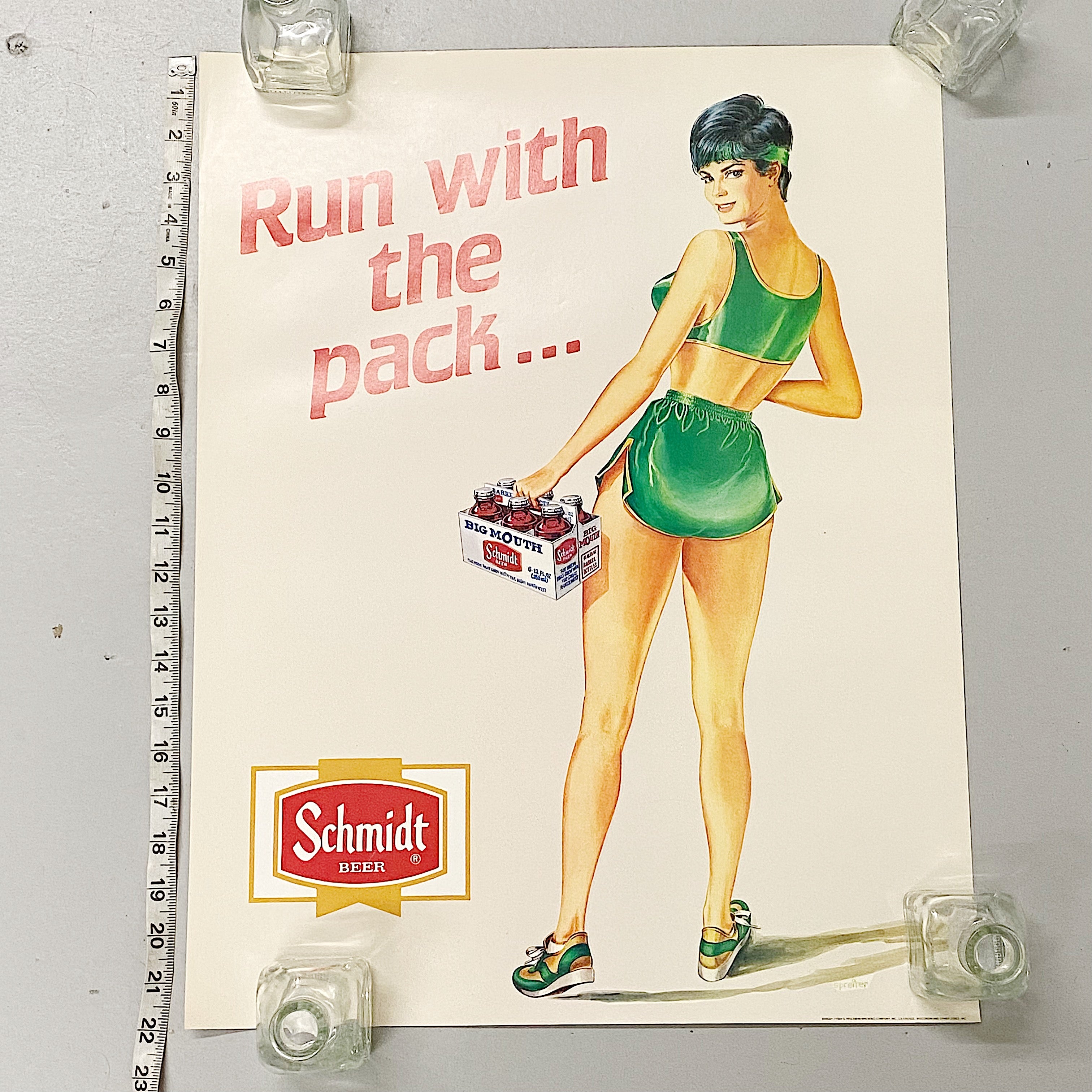 Vintage Schmidt Beer Poster from 1980s | Pinup Style