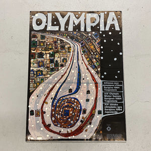 Rare Friedensreich Hundertwasser Poster for 1984 Olympics - Austrian Visual Artist - Rare Olympic Memorabilia - 1980s Sports Posters