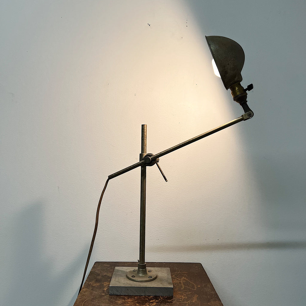 1940s Industrial Articulating Lamp - Vintage Handmade Machinist Overbuilt Lighting - Accent Lights - Rare Loft Living Decor - Cool