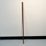 18th Century Malacca Cane with Ornate Brass Top and Ferrule