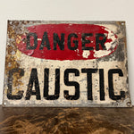 Vintage Danger Caustic Sign from 1950s | Factory Industrial Decor