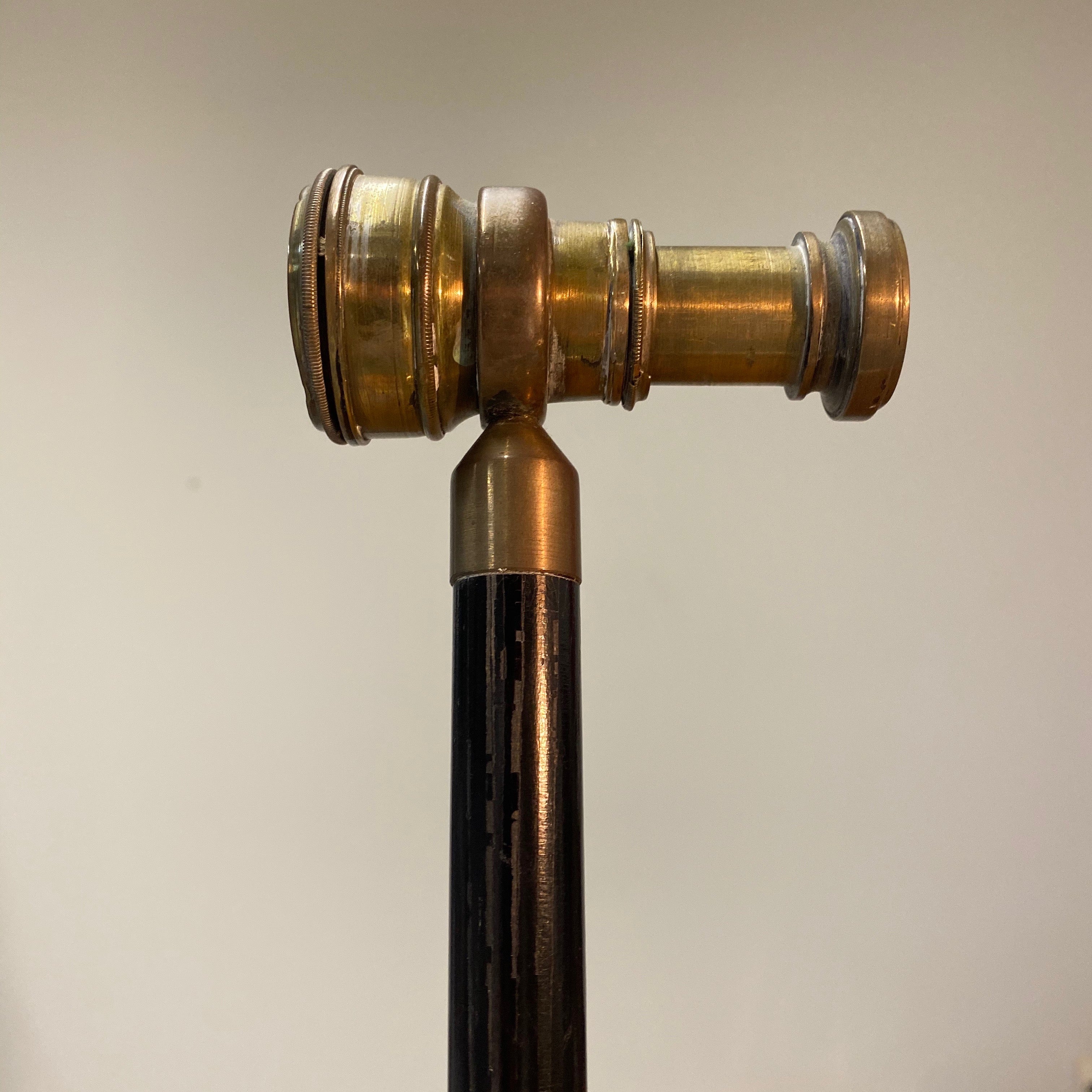 Brass Walking Cane Vintage Spyglass Telescope Handle Walking Stick – aladean
