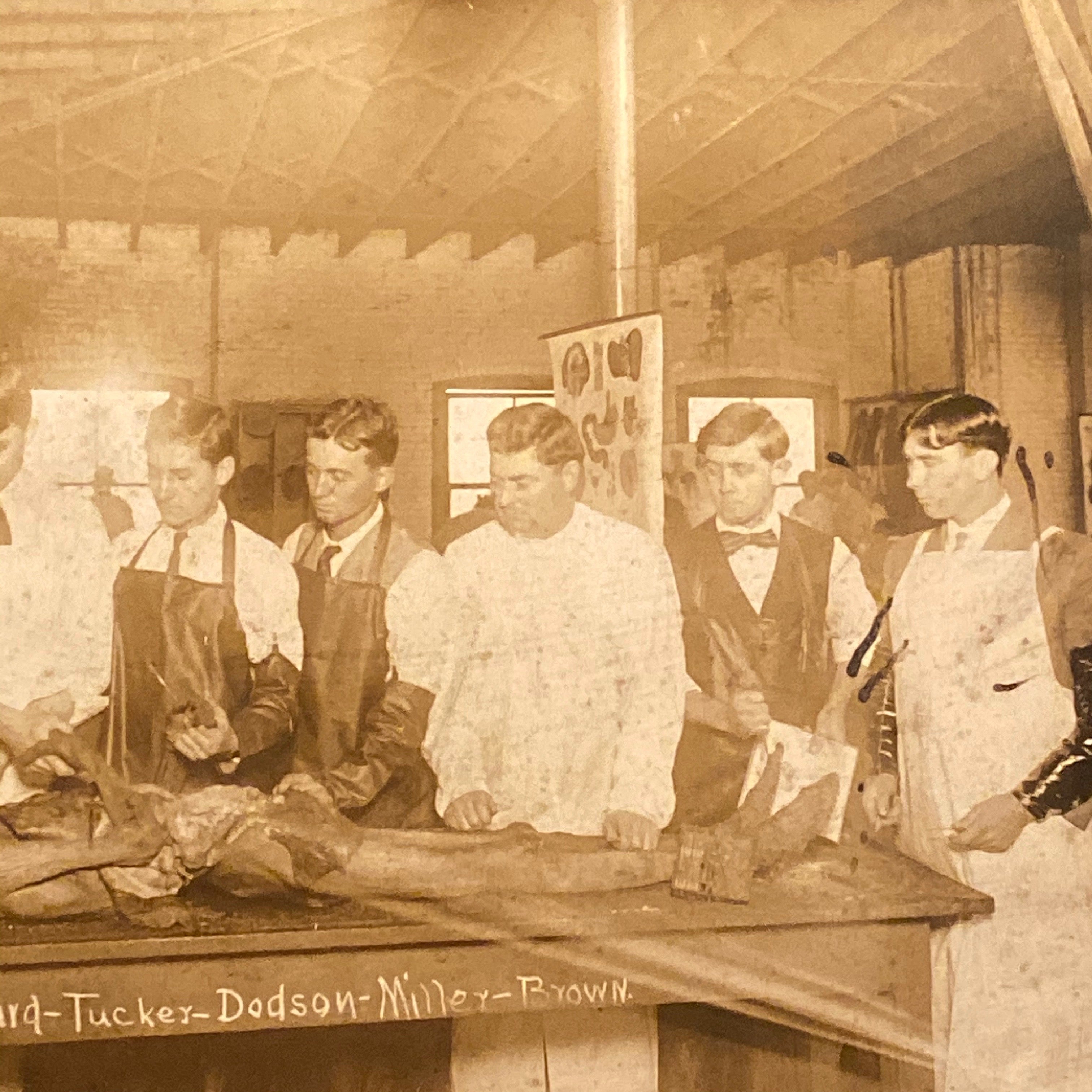 Antique Photograph of Cadaver and Medical Students - Unusual Background - Morbid Photography - Vintage Medical Charts - Early 1900s - Oddity - Cool