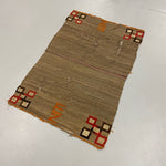 1920s Navajo Saddle Blanket Rug - Rare Antique Southwest Textile - AS IS - 49" x 33" - Wall Hanger - Unique Design - Double sided - Rare Side view