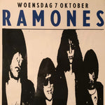 Rare Ramones Poster from Amsterdam Concert - 1987 - Punk Rock Memorabilia - New York Music Scene - Paradiso - European Tour 