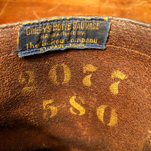 50s Gokeys Botte Sauvage Leather Boots Tag Men's Engineer Motorcycle Biker Chopper - Size 10.5? - Vintage/ Hand Sewn Blue Label - Moc Toe 