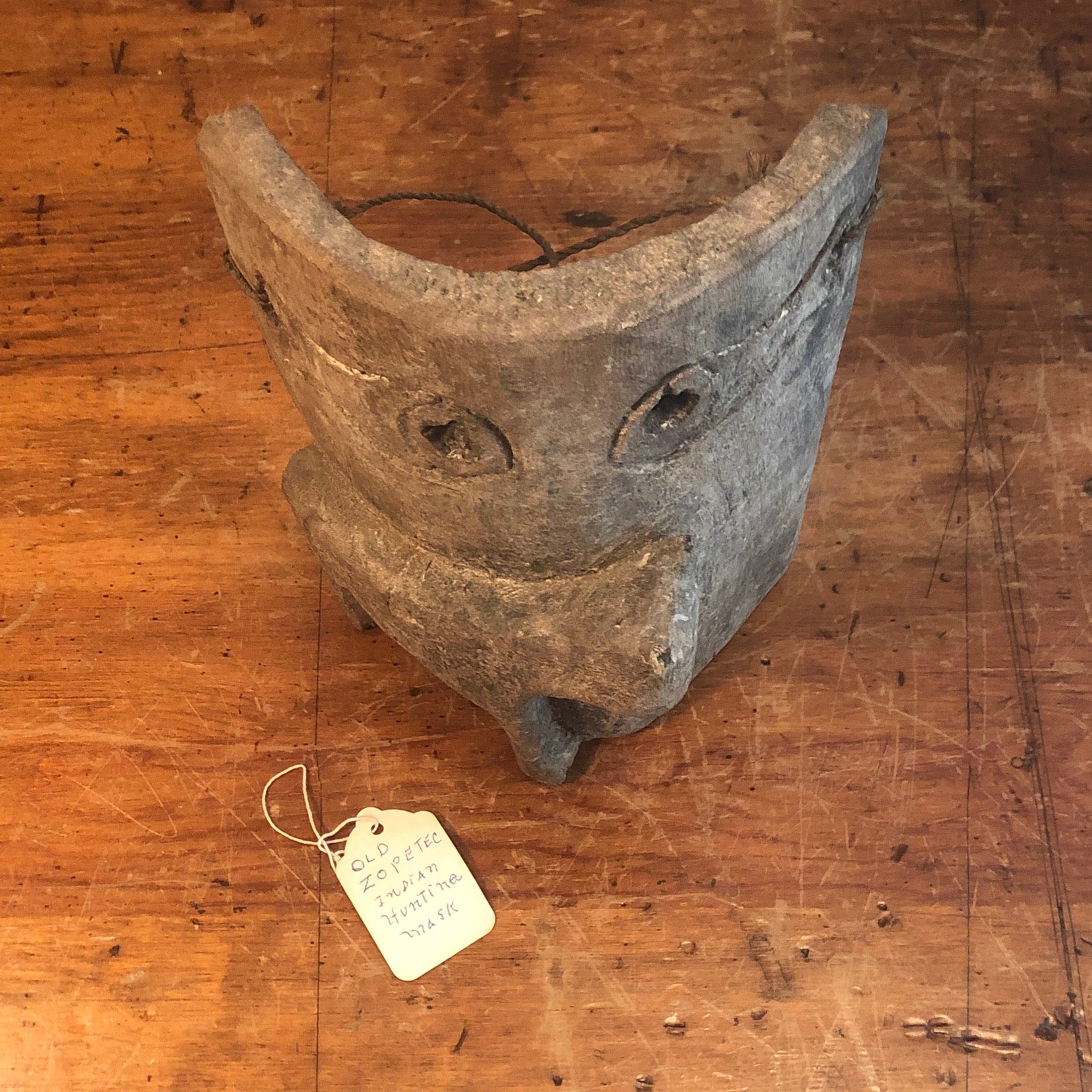 Early Oaxacan Wood Hunting Mask with Animal Figure | 1800s