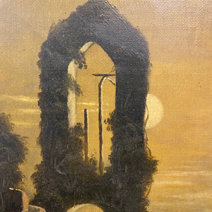 Gothic Oil Painting of Haunting Ruins | 19th Century Regionalist Art Blair Witch Project