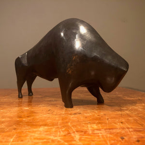 Modernist Bronze Bull Sculpture | 1950s
