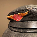Vintage Harley Davidson Leather Cap | 1960s Large