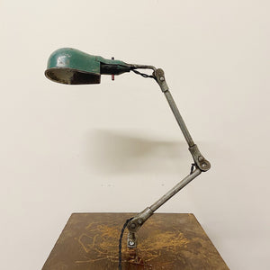 Vintage Fostoria Task Light from 1940s | Green Industrial Decor