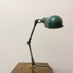 Vintage Fostoria Task Light from 1940s | Green Industrial Decor