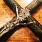 Antique Primitive Crucifix with Skull and Crossbones from 1800s