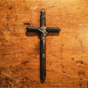  Primitive Crucifix with Skull and Crossbones from 1800s