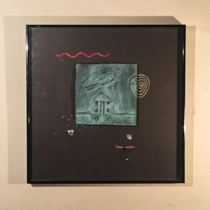 Jack McLean Bronze Wall Art Piece - Tile Art 0 1989 - Signed - Shadowbox Collage - Haunting - Ghost - Mixed Media