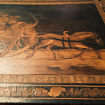 Pyrography Wood Burning of Carriage, Horse, Mob and Whip - Pyrography Art - Flemish? - Mystery artist - Turn of the Century - Antique