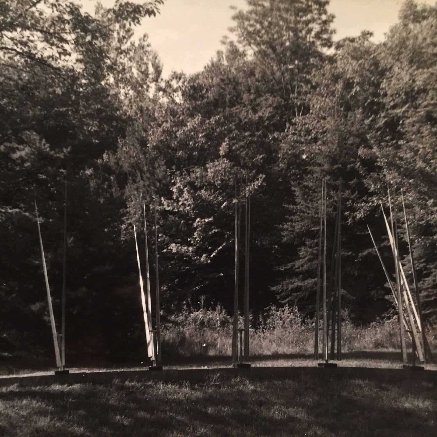 George Rickey Kinetic Sculpture Photograph - Marked Studio Estate Collection - Peristyle - Six Lines - Rare - East Chatham New York