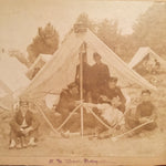 Antique Civil War Pabst Blue Ribbon Photograph - Reenactment - Medical Tent - Sepia - Humor - Drunk - Alcohol - Unusual - Rare - Early 1900s