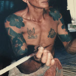 Tattooed Man Art Photograph from Brunei - South China Sea - Ink - Mystery Artist - Framed