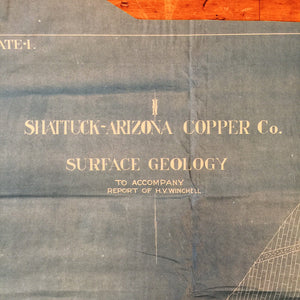 Antique Shattuck Arizona Copper Co Blueprints - Lot of 6 Prints - Mine - James J. Hill Estate - 1920s?