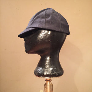 Vintage Welder Cap - Union Made - Dark Blue Black - 1950s? - Vintage Beanie Cap - Size 7? - Medium?
