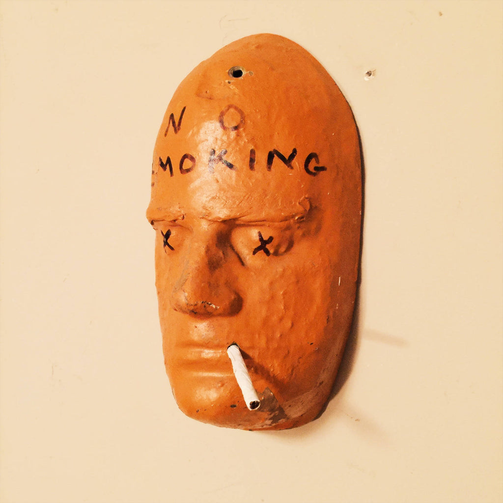 Vintage Death Mask  "No Smoking" Sign - Face Form - Unusual Wall Art - Tobacciana - Vintage Smoking Memorabilia