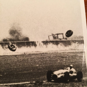 Vintage Indy 500 Crash Photograph - 10 x 8 - Buick Motor Division Photograph - Duke Nalon Crash - Indianapolis 500 - Provenance