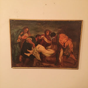 Old Master Painting after Titian - Entombment of Christ - 19th Century - 1800s - Religious Painting - Ribot - Crucifixion Scene