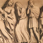 Rare Roman Funeral Procession Engraving - 1730 - Funeral Pyre Scene - Classical Roman Engraving - Morbid Wall Art - Funeral Death Scene