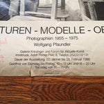 Rare Wolfgang Pfaundler Exhibit Poster - 1986 - Strukturen - Modelle - Objekte - Rauchdruck Innsbruck - Rare Art Poster - Vintage Art Poster