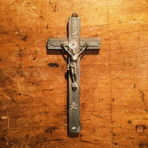 Antique Crucifix with Skull and Crossbones - Inlay Wood - Turn of the Century - Priest Nuns Crucifix - Religious Wall Art - Rare Crucifix