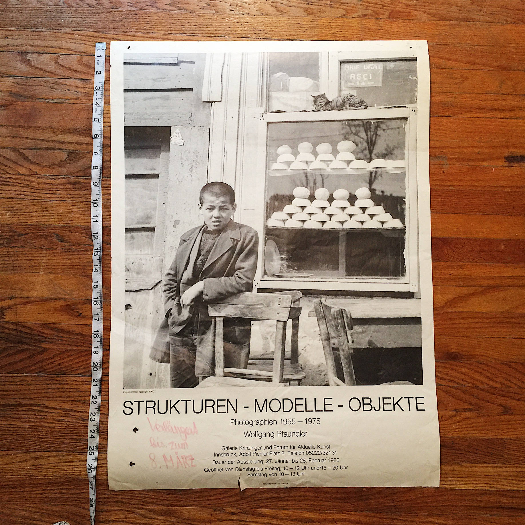 Rare Wolfgang Pfaundler Exhibit Poster - 1986 - Strukturen - Modelle - Objekte - Rauchdruck Innsbruck - Rare Art Poster - Vintage Art Poster
