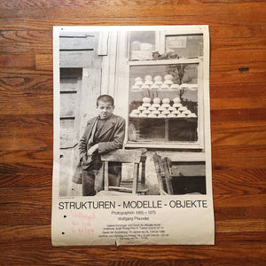 Wolfgang Pfaundler Exhibit Poster - 1986 - Strukturen - Modelle - Objekte - Rauchdruck Innsbruck - Rare Art Poster - Vintage Art Poster