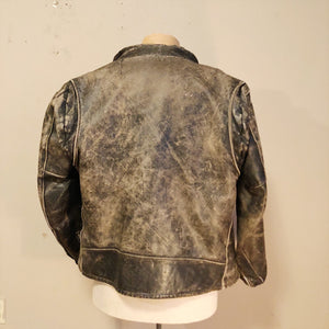Vintage Schott Perfecto Cafe Racer Jacket - 1970s - Size 42 - Distressed Motorcycle Leather - Talon Zipper - Mad Max - Rockabilly Style