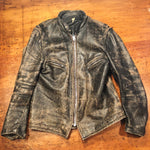 Vintage Schott Perfecto Cafe Racer Jacket - 1970s - Size 42 - Distressed Motorcycle Leather - Talon Zipper - Mad Max - Rockabilly Style