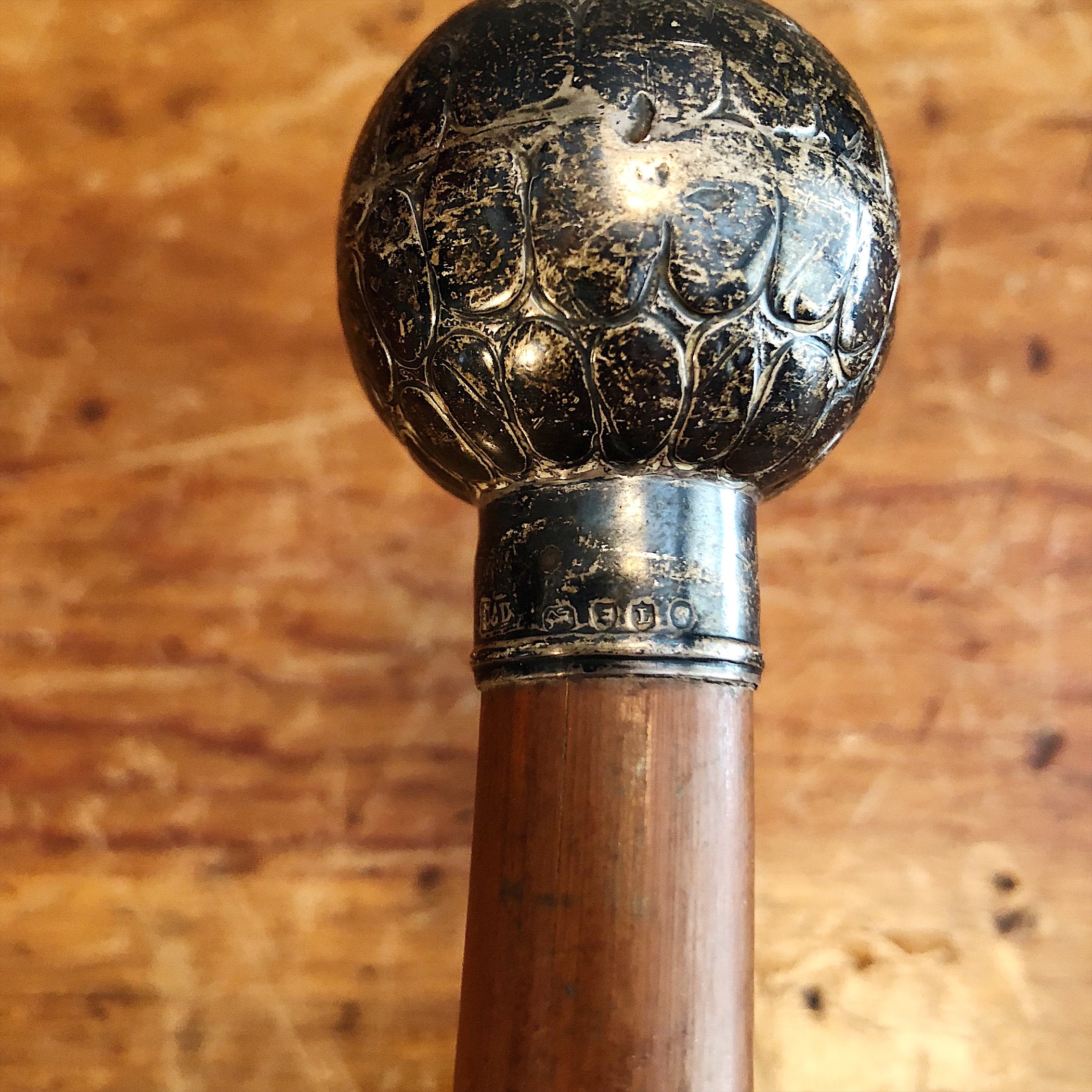 Antique Silver Walking Cane with Bamboo Shaft - British - London 1886 - Hallmarked - Sterling Silver Marks - Victorian Cane - Peaky Blinders