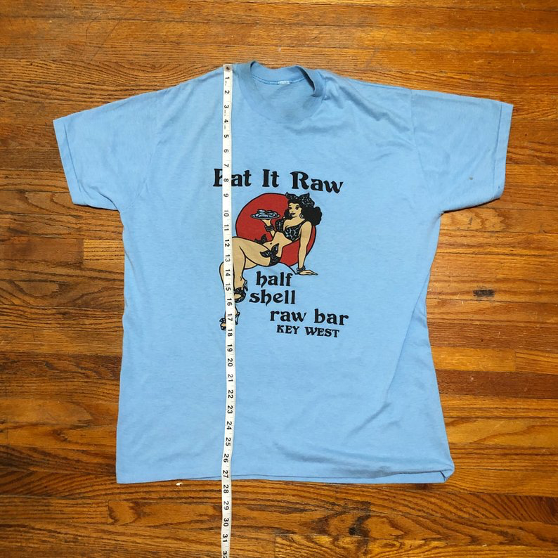 Vintage Eat It Raw T-Shirt | 1990s Half Shell Raw Bar Key West